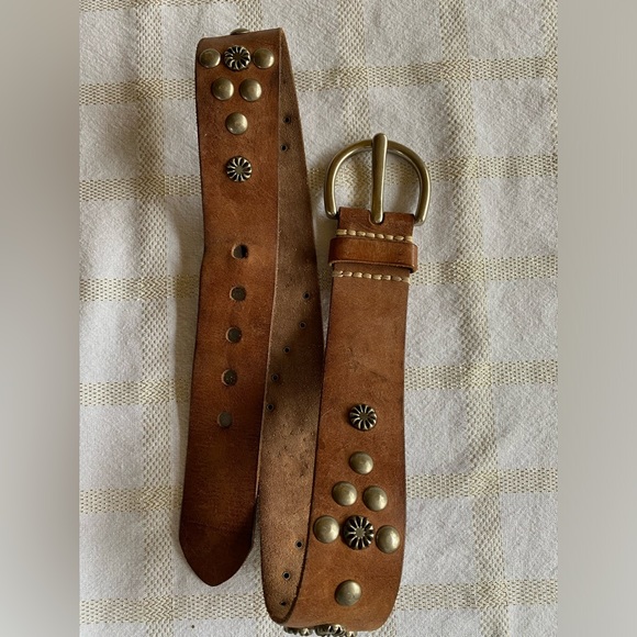 Vintage linea pelle leather stud belt . Y2k 2000 - Picture 3 of 8